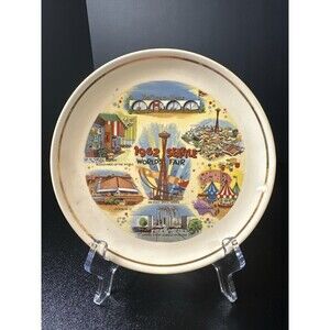 1962 Seattle World’s Fair Plate Space Needle Century 21 Expo 7.25”